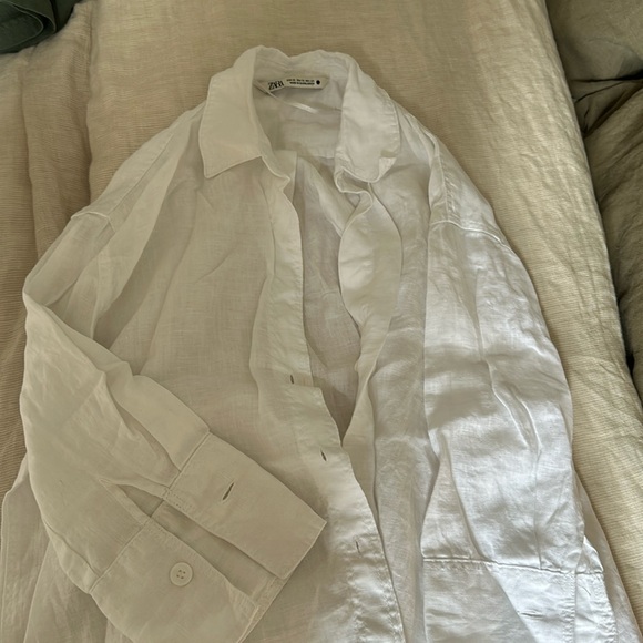 Zara Linen Button down - Picture 1 of 3